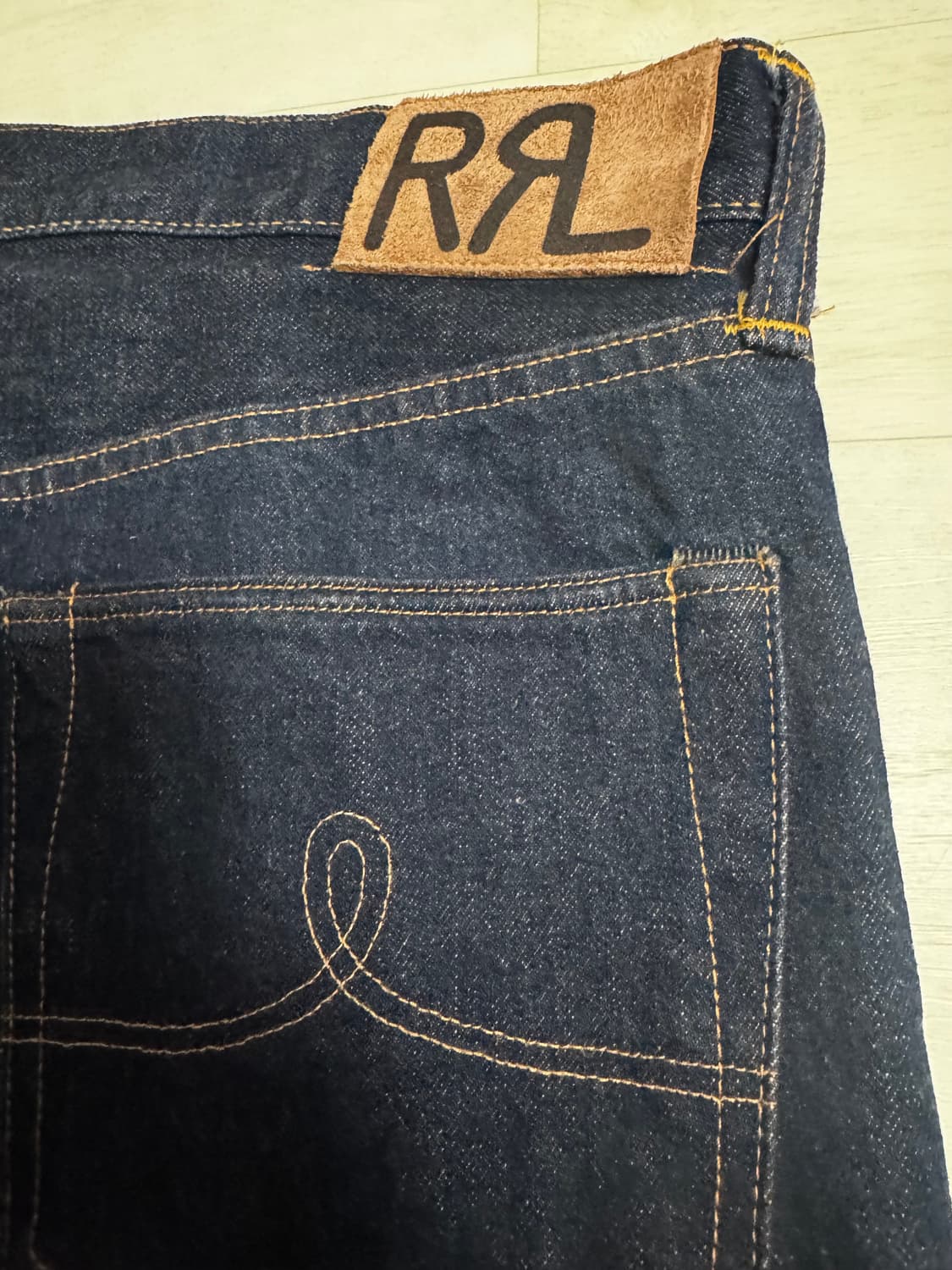 RRL 스트레이트핏 원스 워시 셀비지 진 36x32 상품이미지4