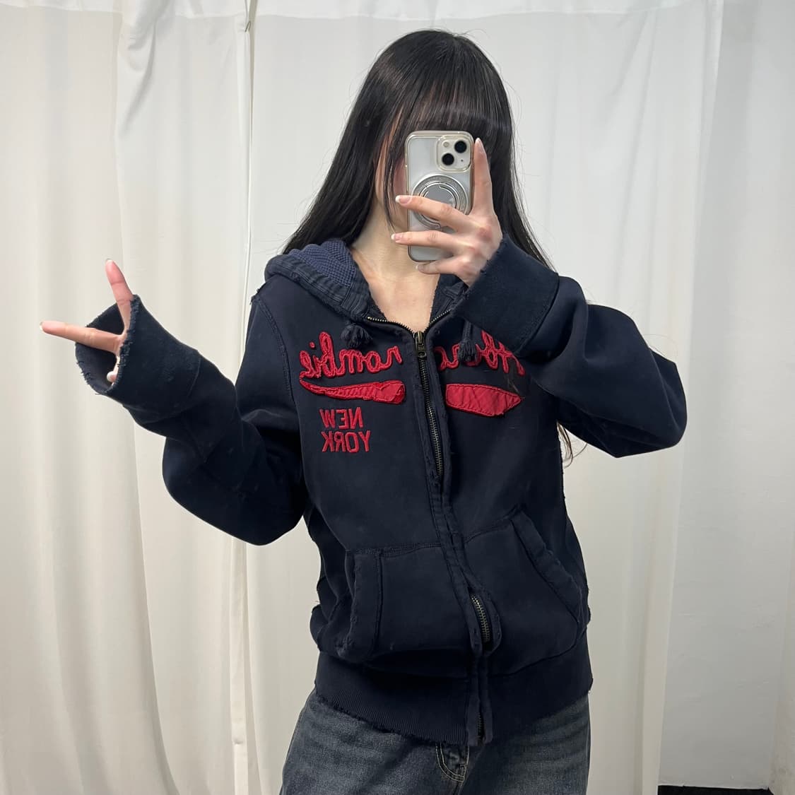 Abercrombie Navy Hood Zip-up 상품이미지2