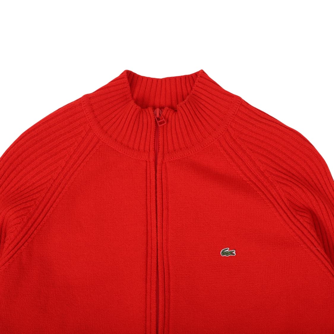 라코스테 오렌지레드 울 집업 니트 가디건 상품이미지2