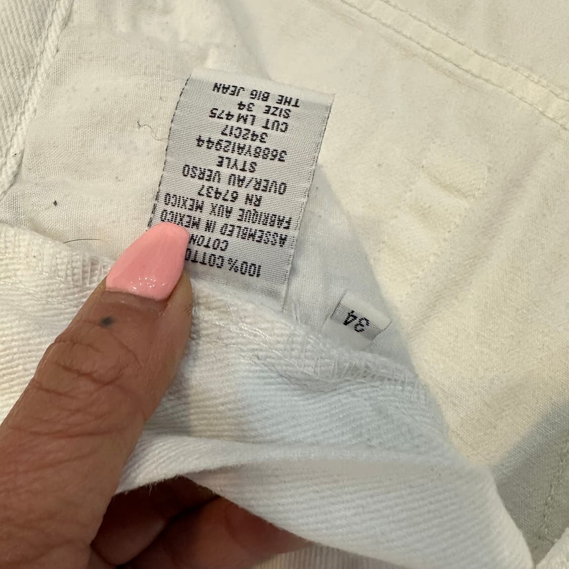 폴로 폴로진 화이트 코튼 와이드 하프팬츠(32) 상품이미지5