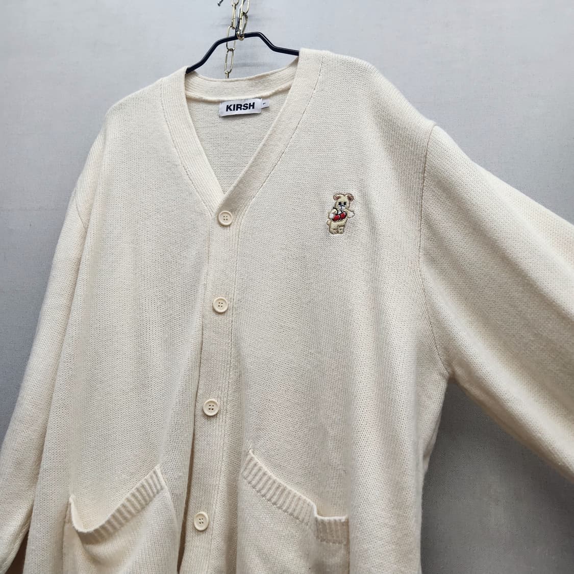 키르시 로고 자수 오버핏 가디건 1(XL) 상품이미지3