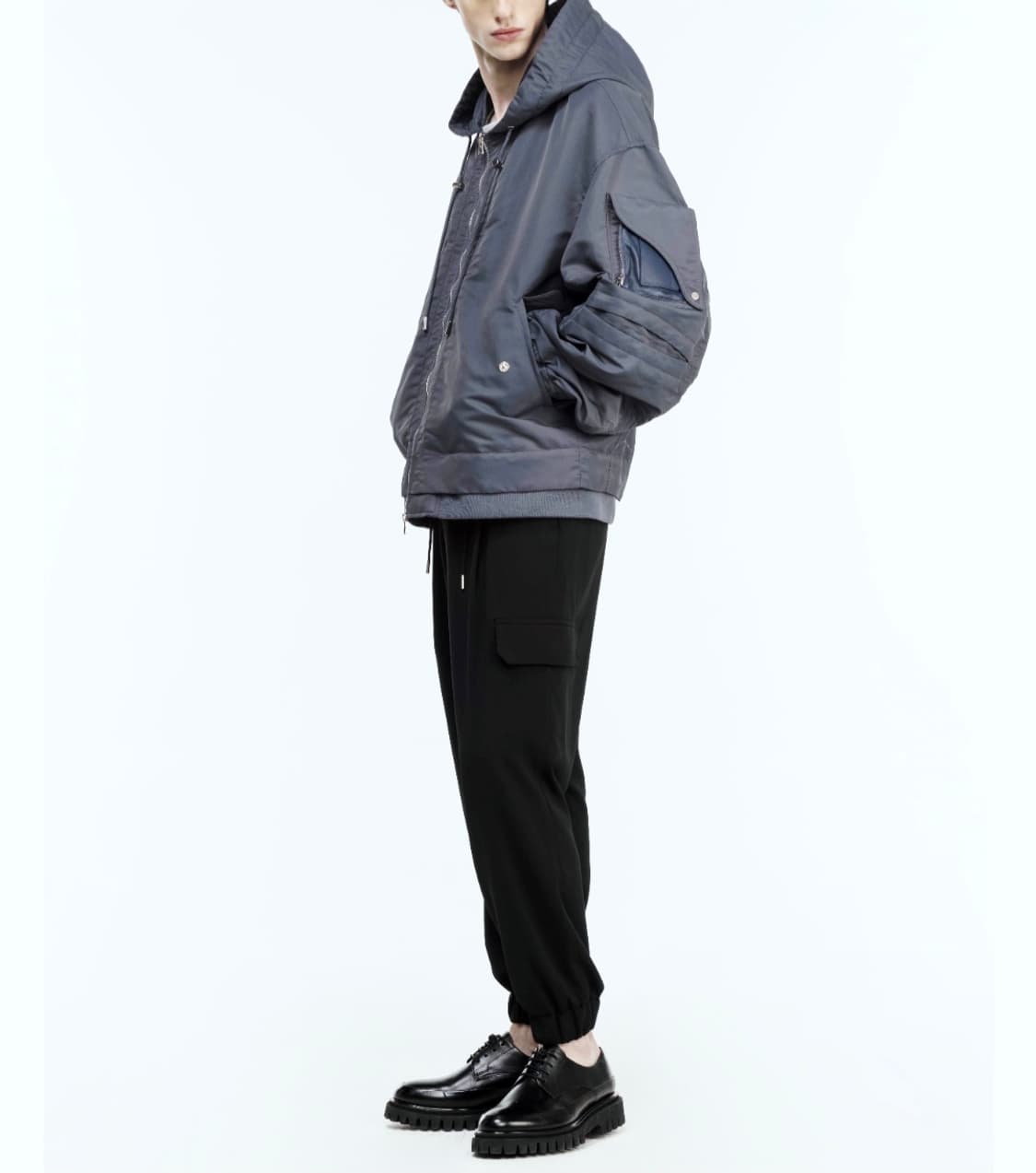 지오송지오 후드 MA-1 블루종 항공점퍼 차콜 상품이미지7