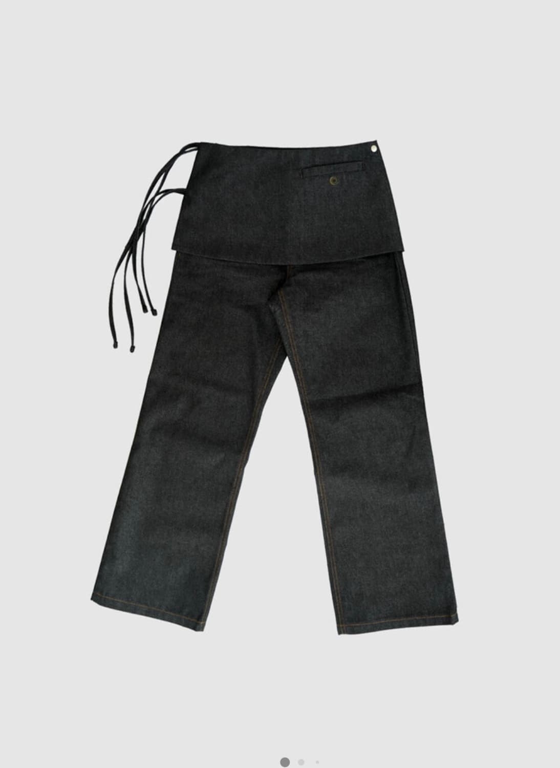 인앤양인하모니 데님&스커트 Denim skirt pants, black 상품이미지1