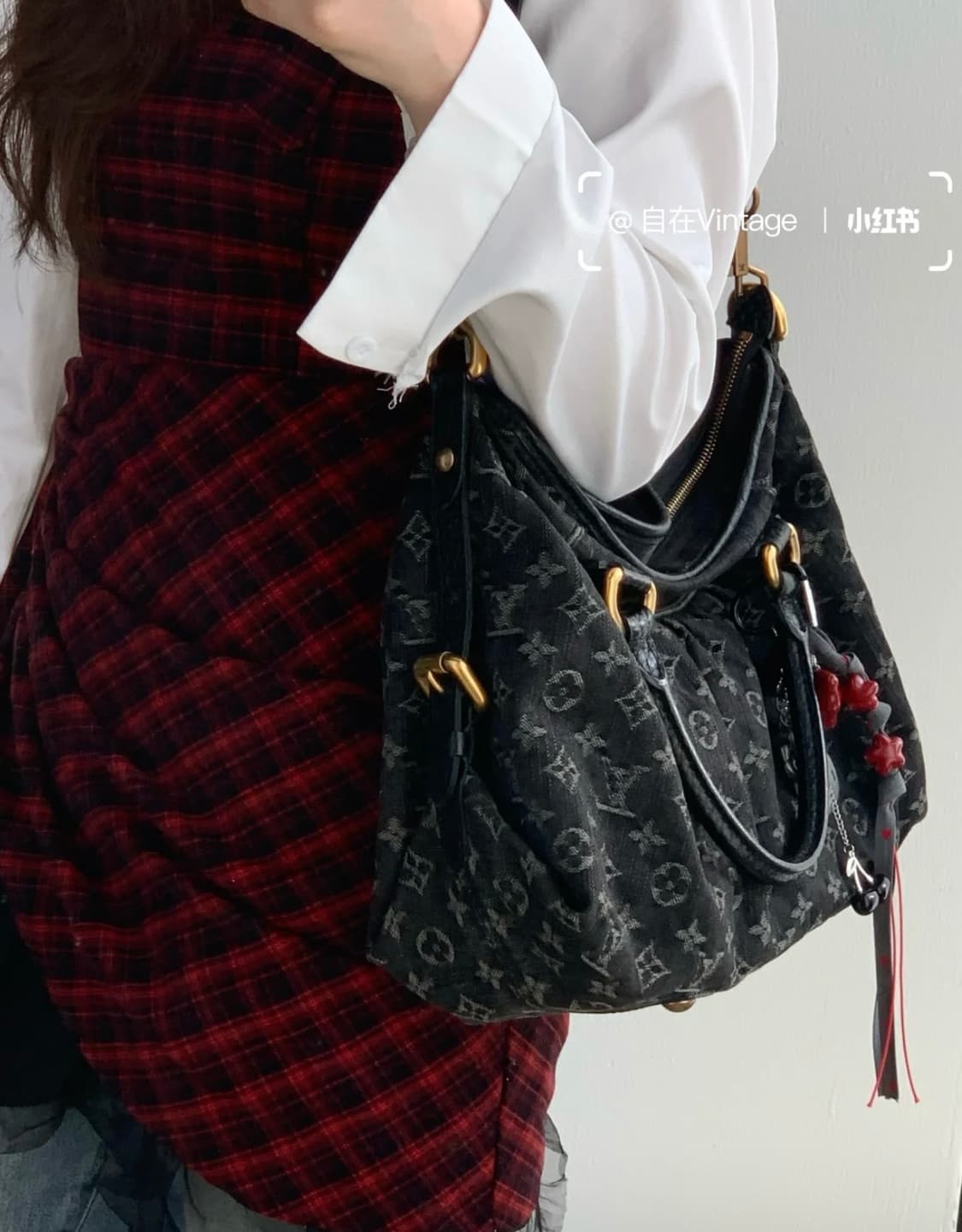 루이비통 빈티지 숄더백 데님 모노그램 상품이미지5