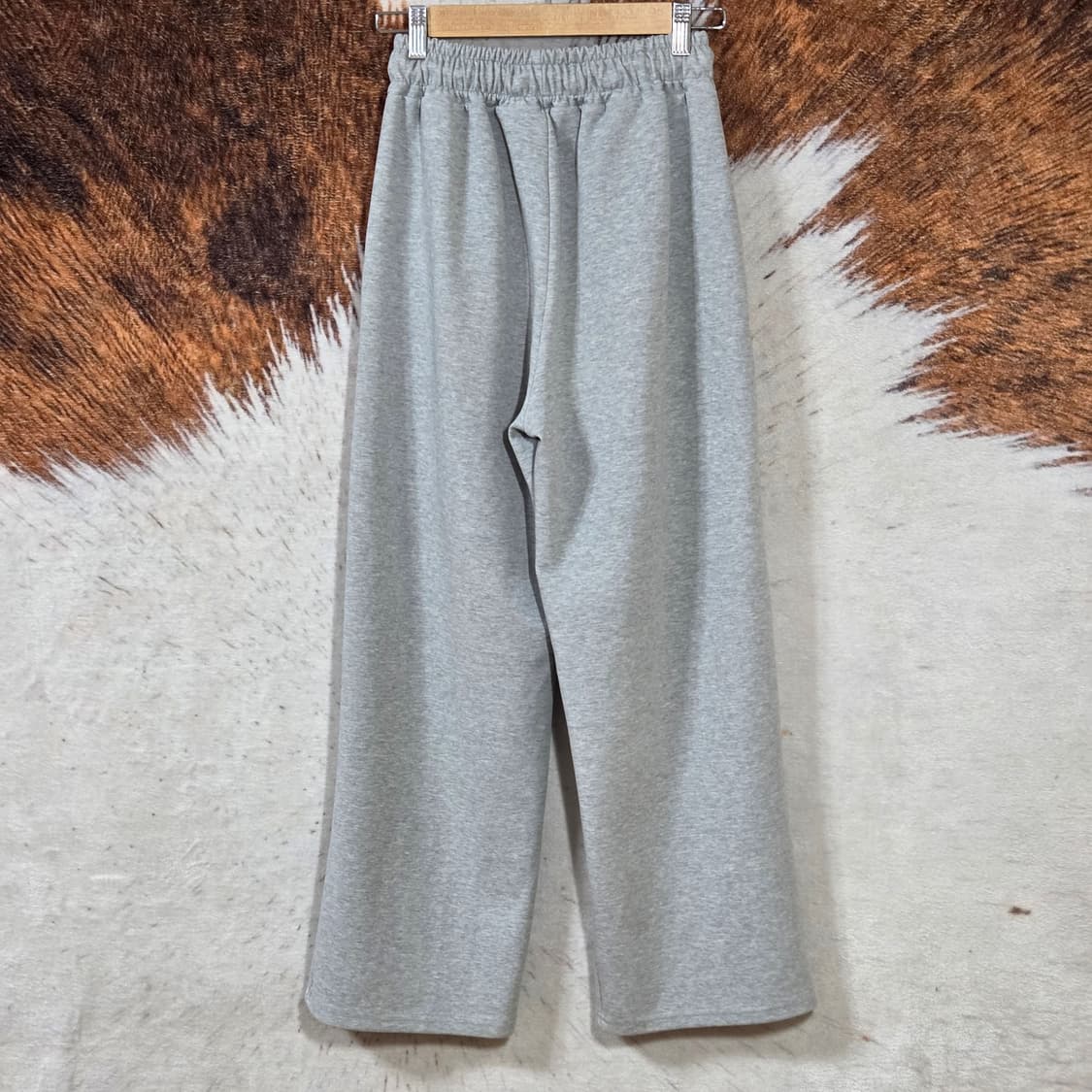 그레이 밴딩 와이드 트레이닝 팬츠 상품이미지4