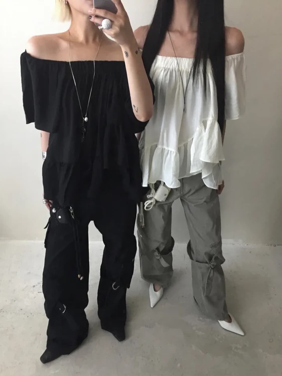 블랙 벨트 카고 팬츠 빈티지 블랙업 키미스 원더원더 틸데서울 라우코하우스 상품이미지1