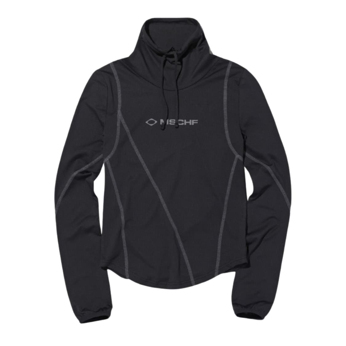 미스치프 드레이프 터틀넥 탑 블랙 (M) 상품이미지1