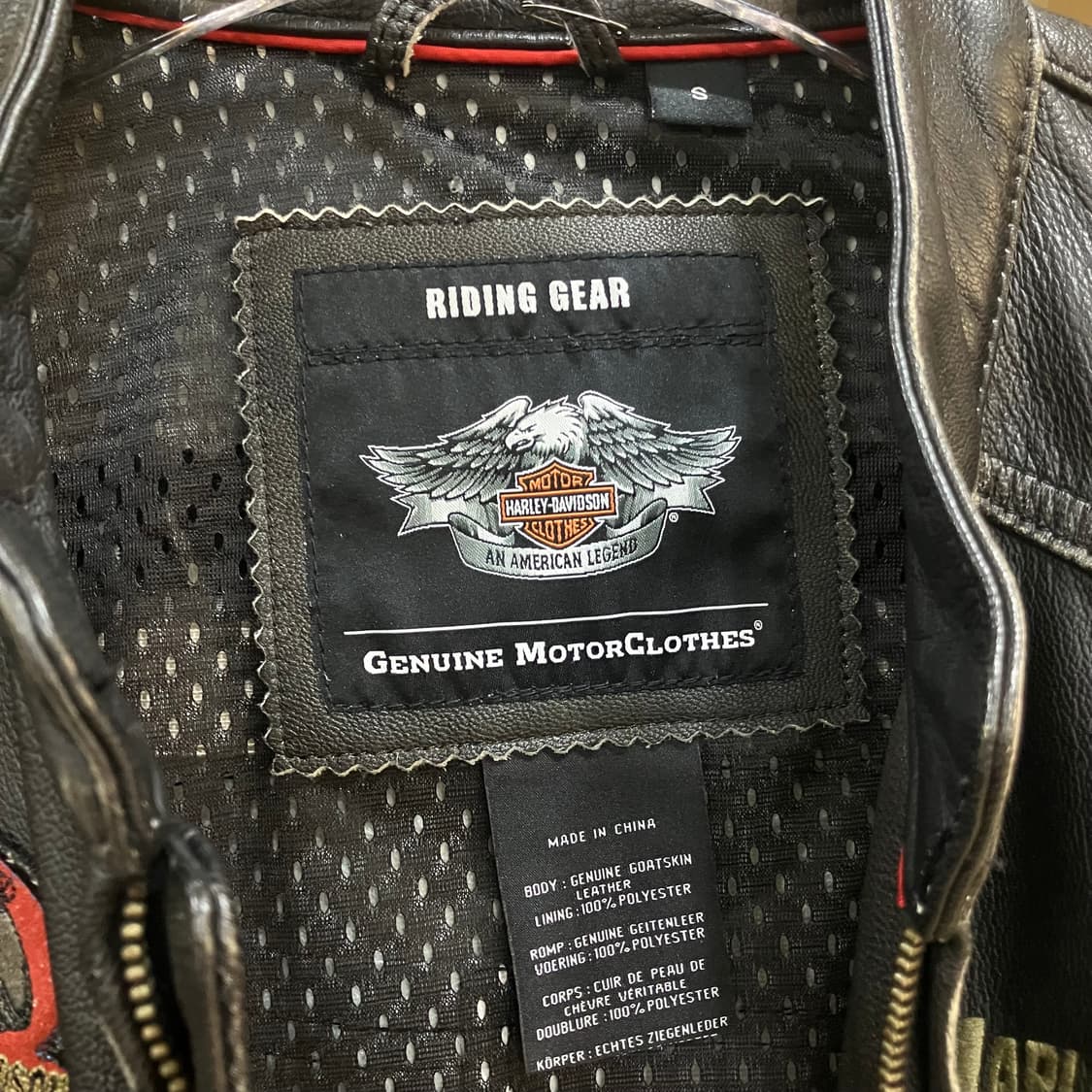 할리데이비슨 퀄팅 바이커 레더 자켓 S 상품이미지2