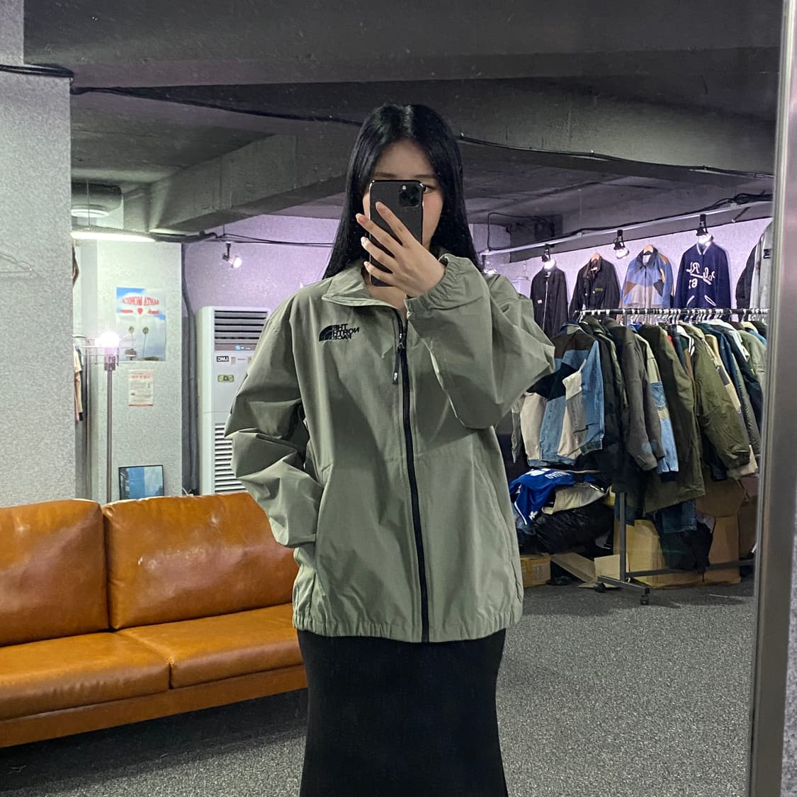 노스페이스 신형 카키 바람막이 B3095 상품이미지1