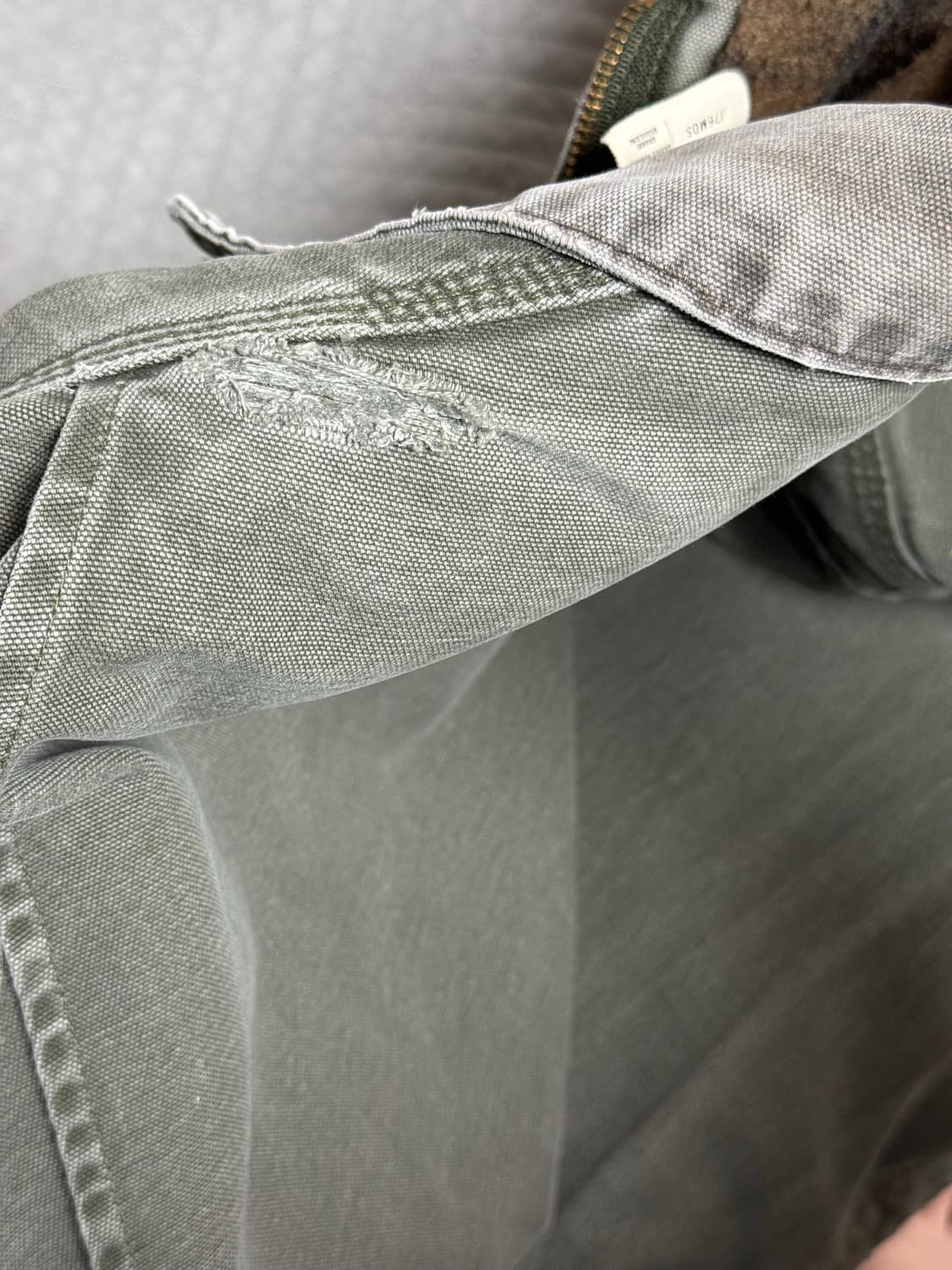 [L] 빈티지 칼하트 J76 디트로이트 자켓 모스 상품이미지8