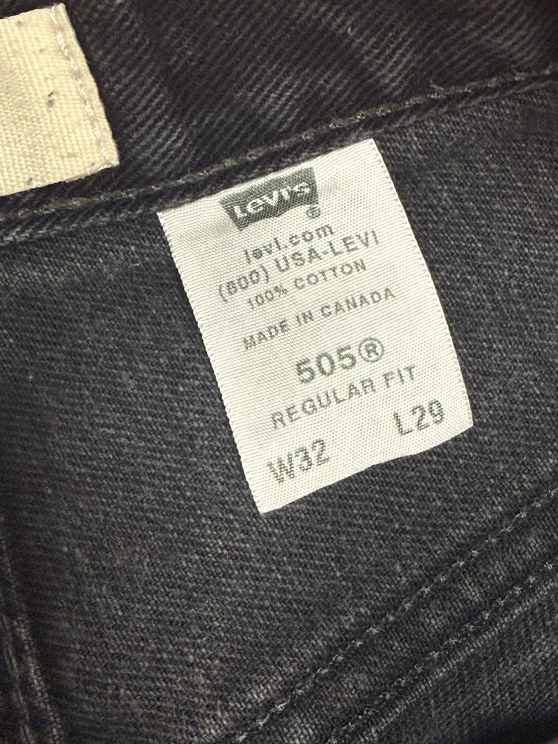 리바이스 505 빈티지 블랙 데님 팬츠 00s Levi’s [32] 상품이미지9