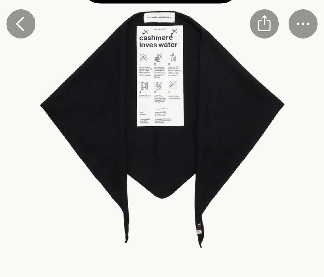 (구매) 익스트림캐시미어 반다나 레이븐 블랙 상품이미지1