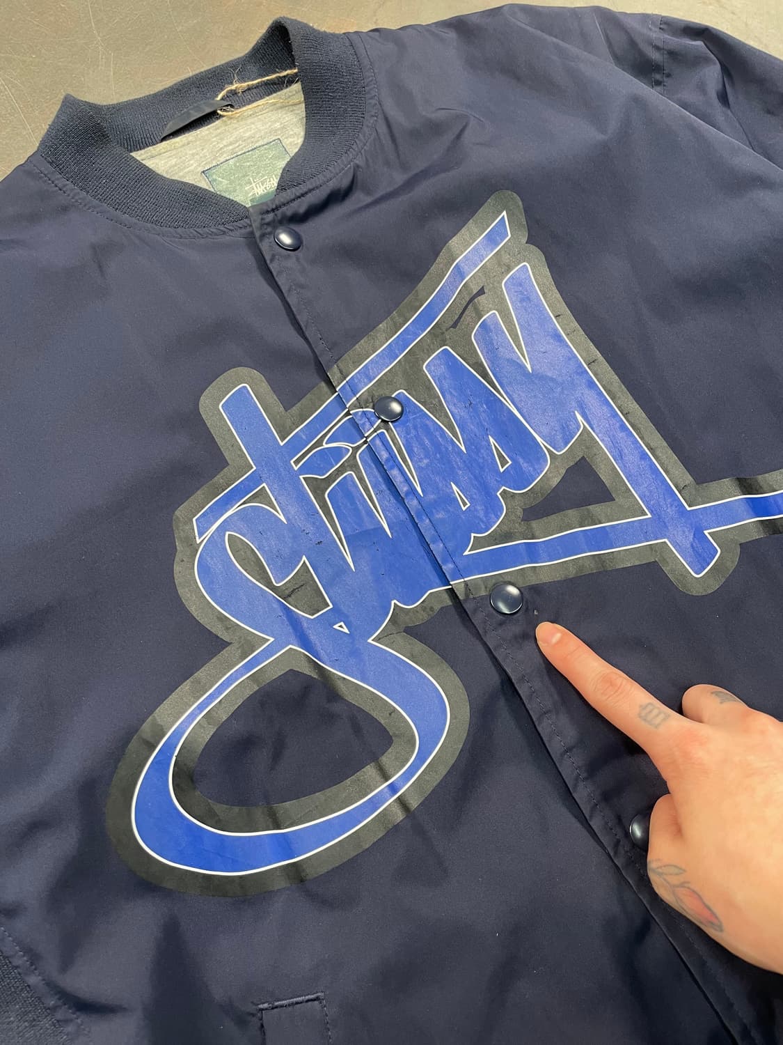 00s 스투시 나일론 바시티 자켓 상품이미지3