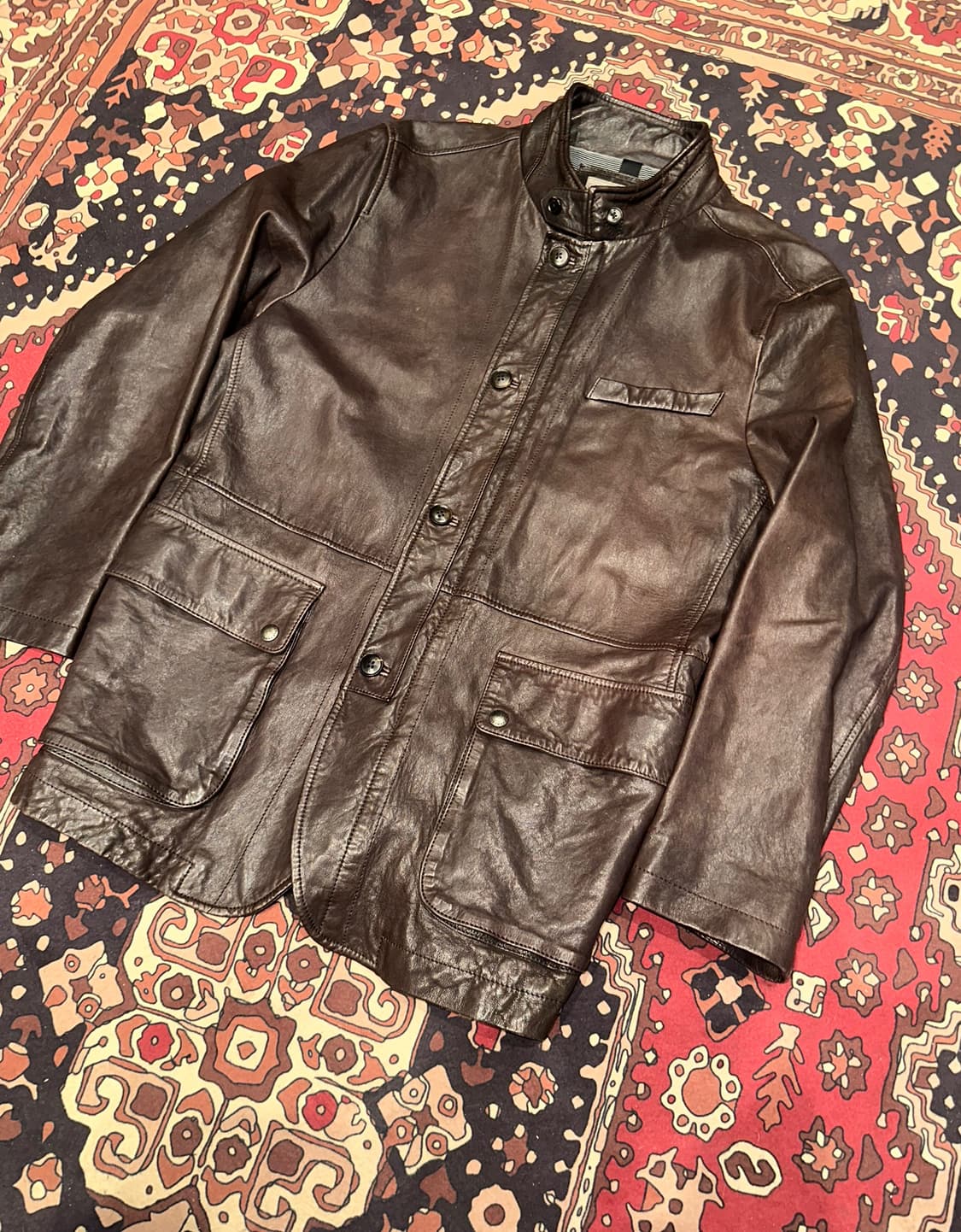 ( L-XL ) 올젠 가죽자켓 레더자켓 워크웨어 아메카지 가죽카코트 상품이미지5