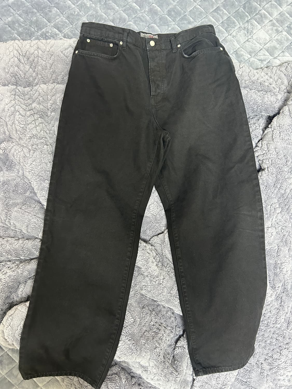 33) 스투시 워시드 캔버스 빅 올 진 블랙 상품이미지2