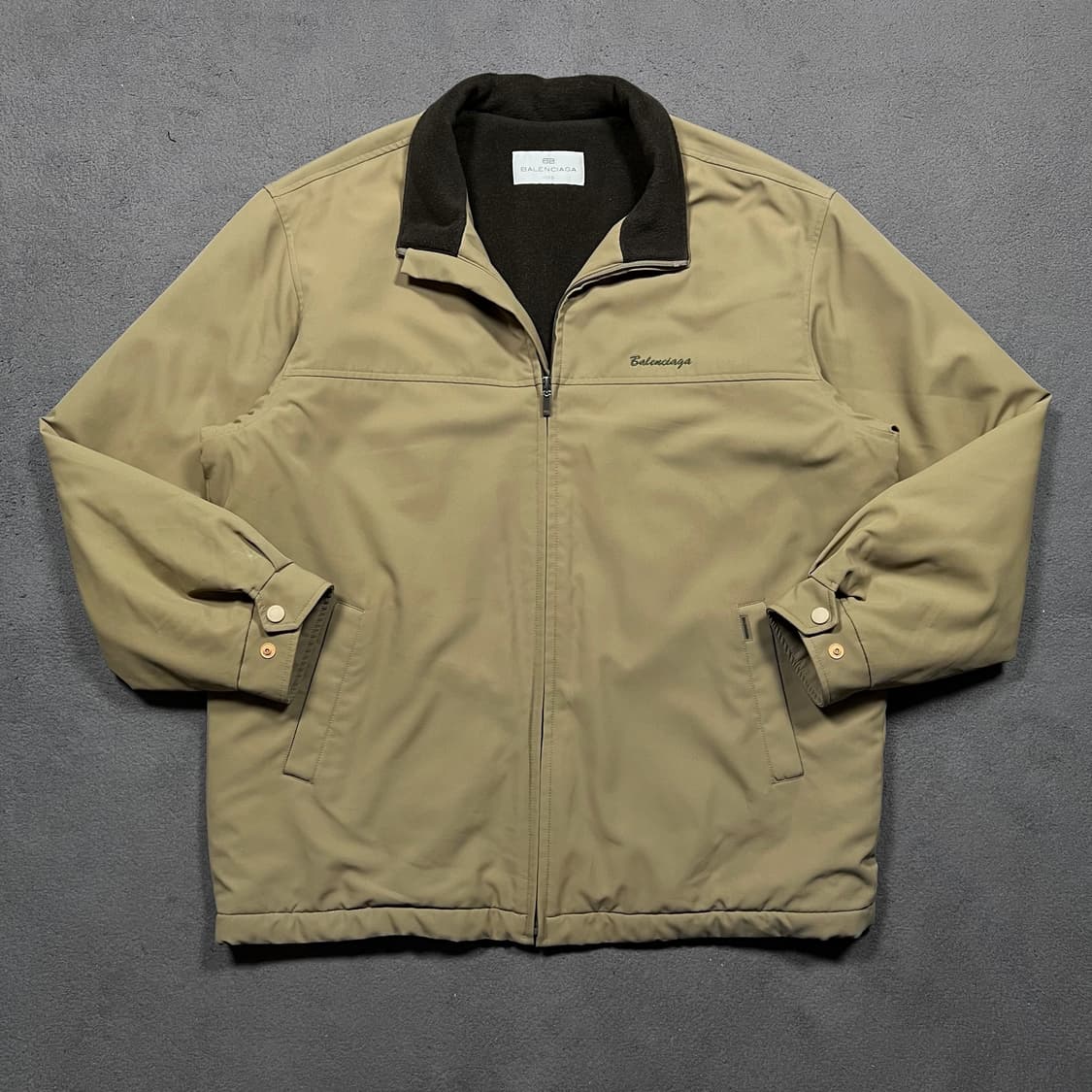 90's 발렌시아가 폴리쉘 기모 안감 점퍼 자켓 상품이미지2