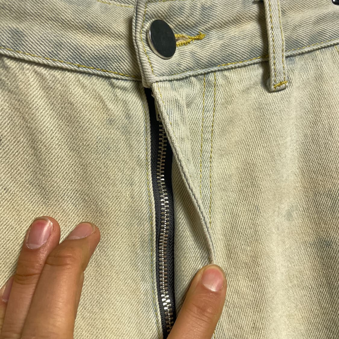 트래블 밀 데님 리벳 벌룬 팬츠 블리치드 블루 상품이미지3