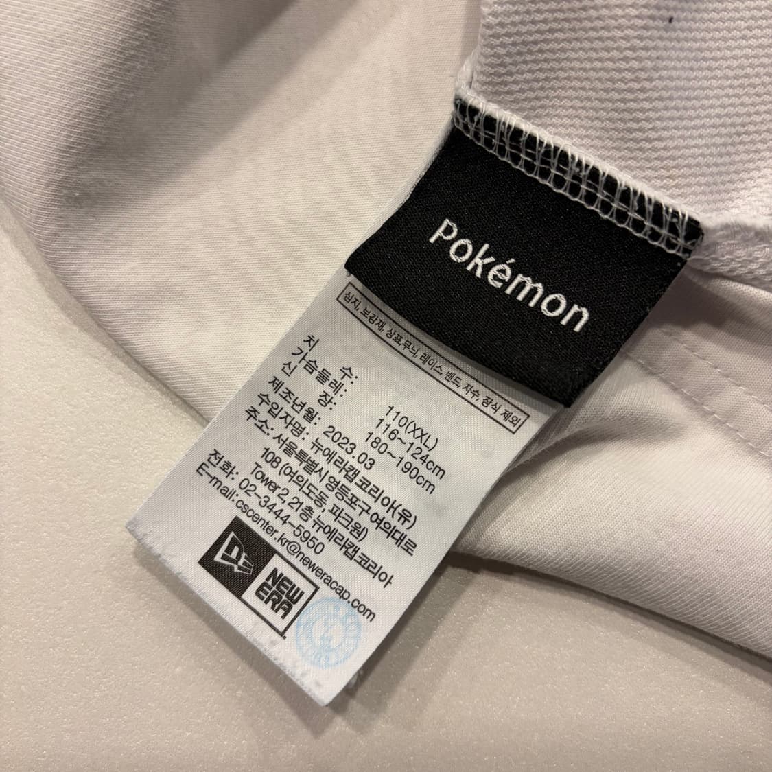 [2XL] 뉴에라 x 포켓몬 파이리 반팔 티셔츠 화이트 C435 상품이미지6