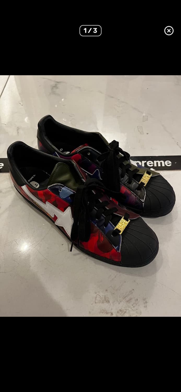 베이프스타 아디다스 x 베이프 Bape Sta 로우탑 카모 스니커즈 상품이미지1