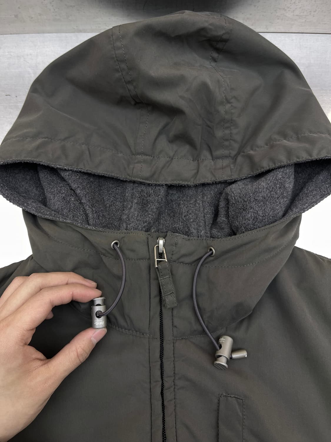 스투시 2000s 스탁 로고 후드 플리스 자켓 상품이미지5