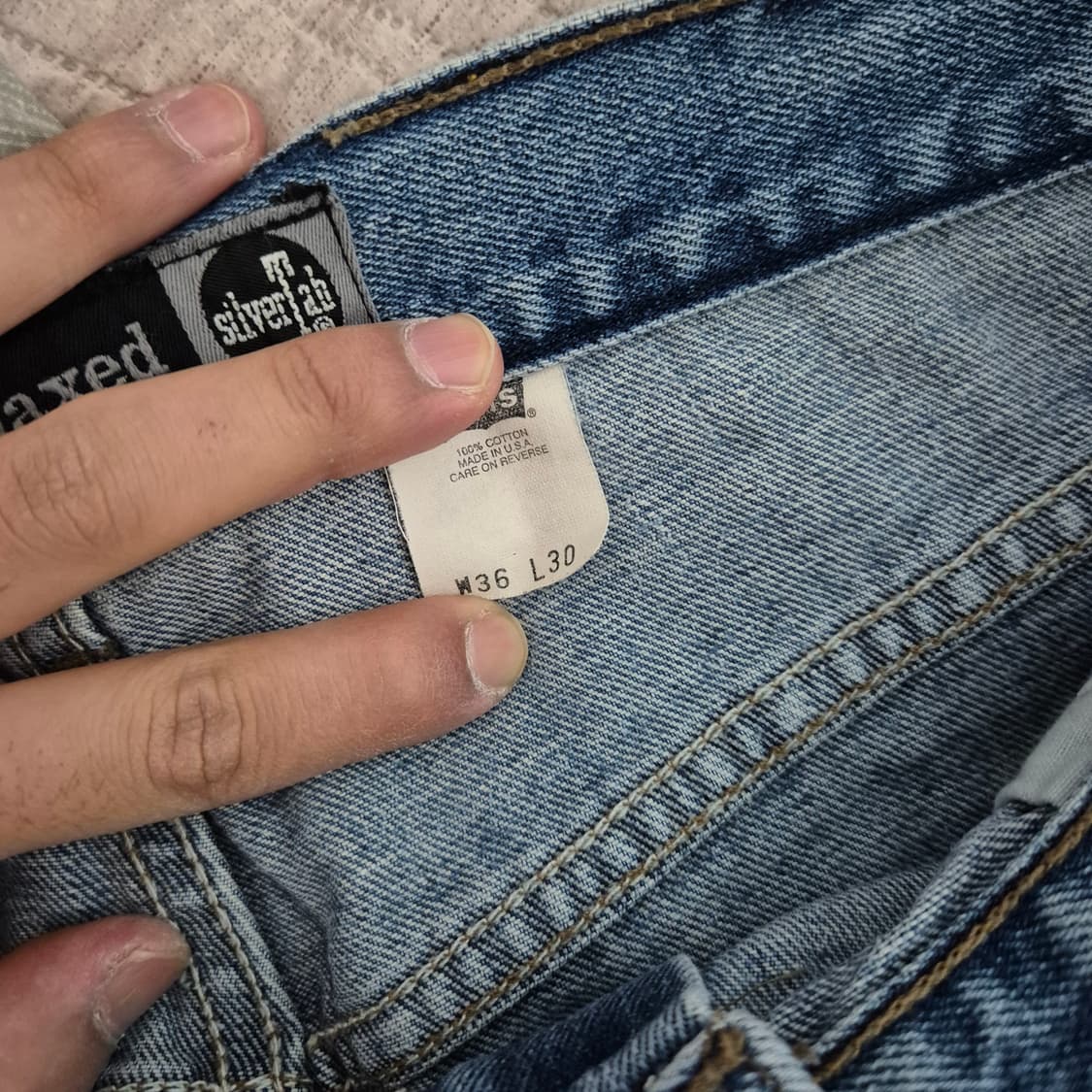 90's Levis Made In USA 실버탭 루즈스트레이트 데님 상품이미지4