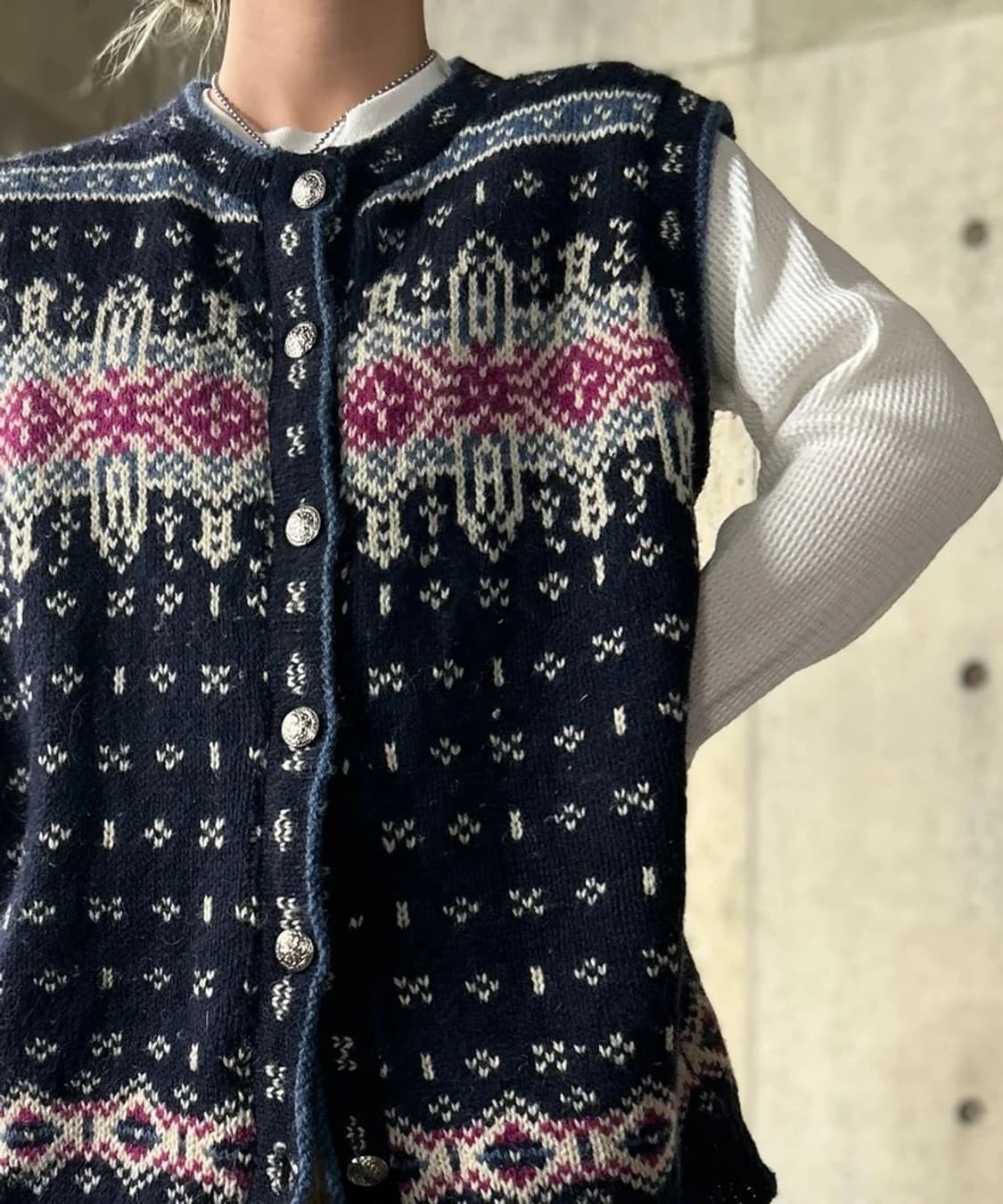 LL Bean 80's 노르딕 패턴 니트 베스트 PN6841 상품이미지2