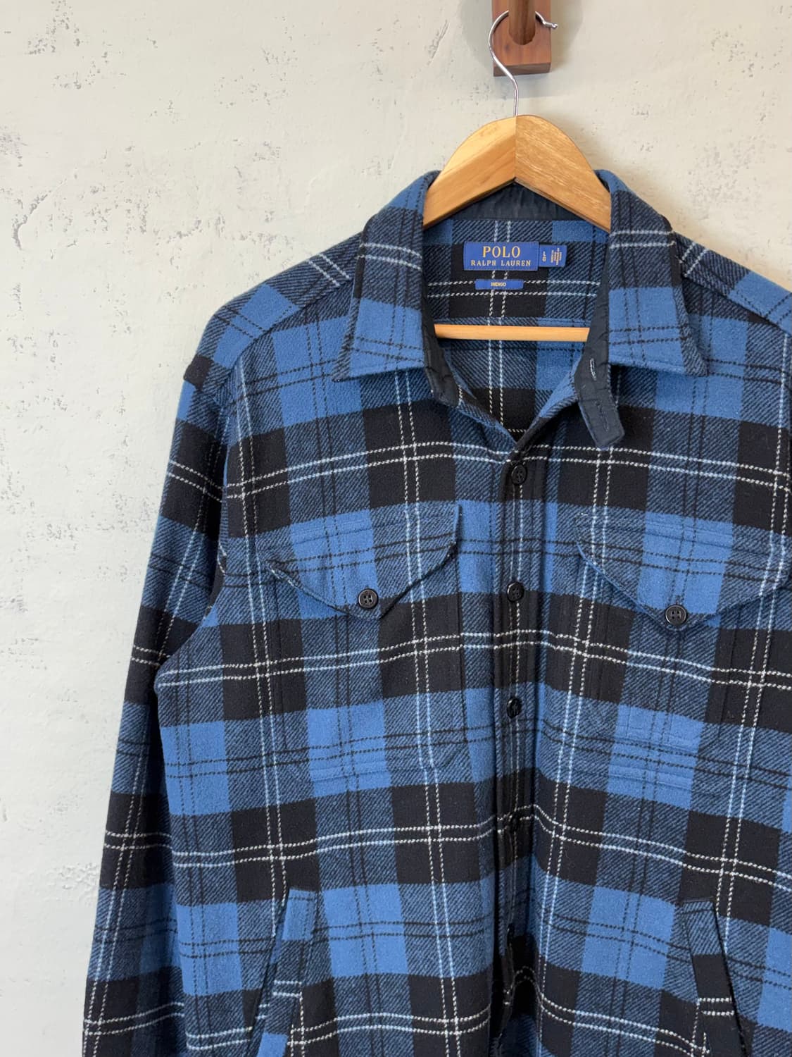 폴로랄프로렌 인디고 울 블렌드 트윌 셔츠 자켓 상품이미지4