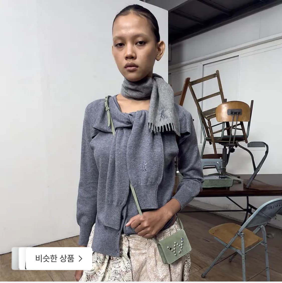 오픈와이와이 슬리브 레이어드가디건 상품이미지1