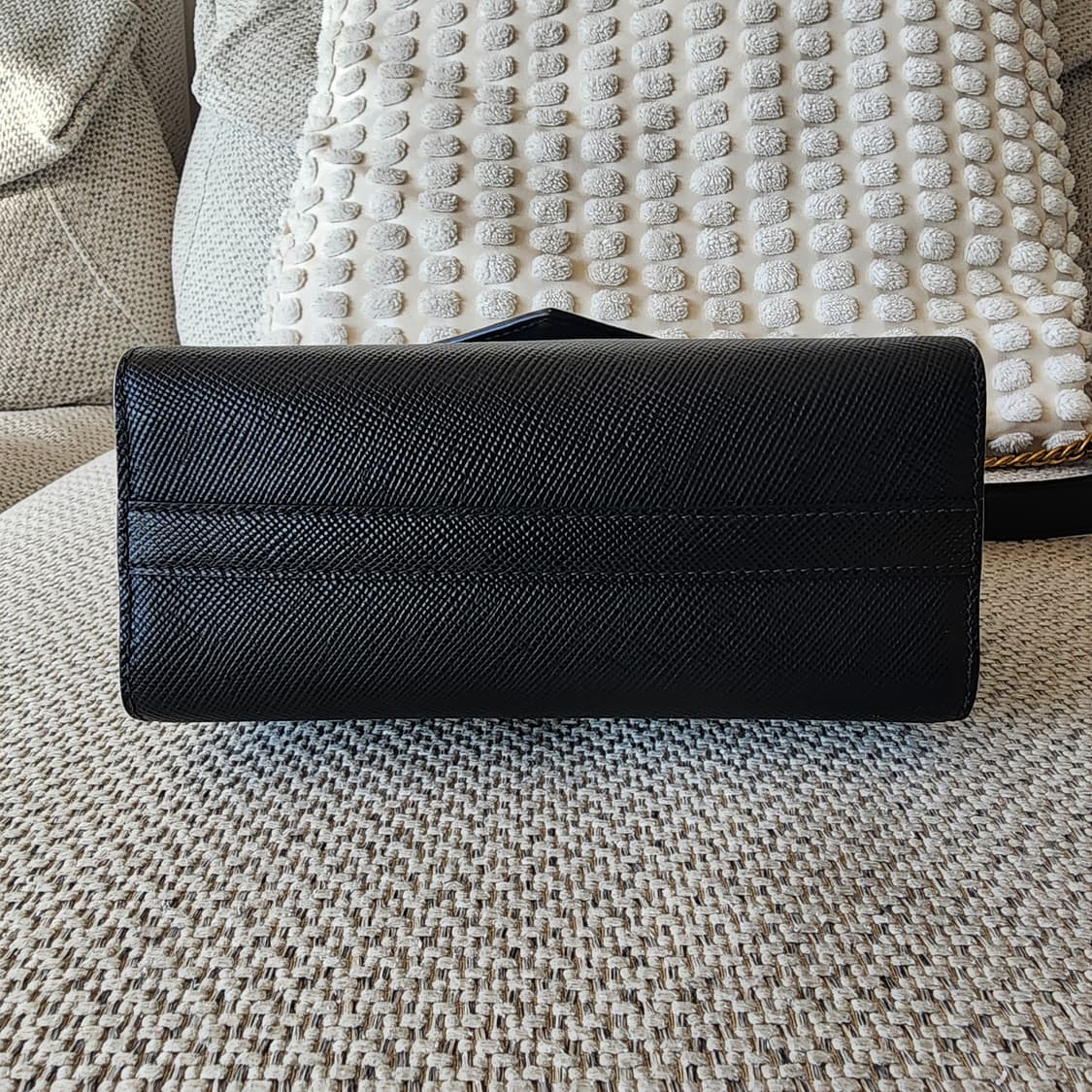 상태최상 프라다 모노크롬 사피아노 레더 체인 숄더백 1BD127 상품이미지6