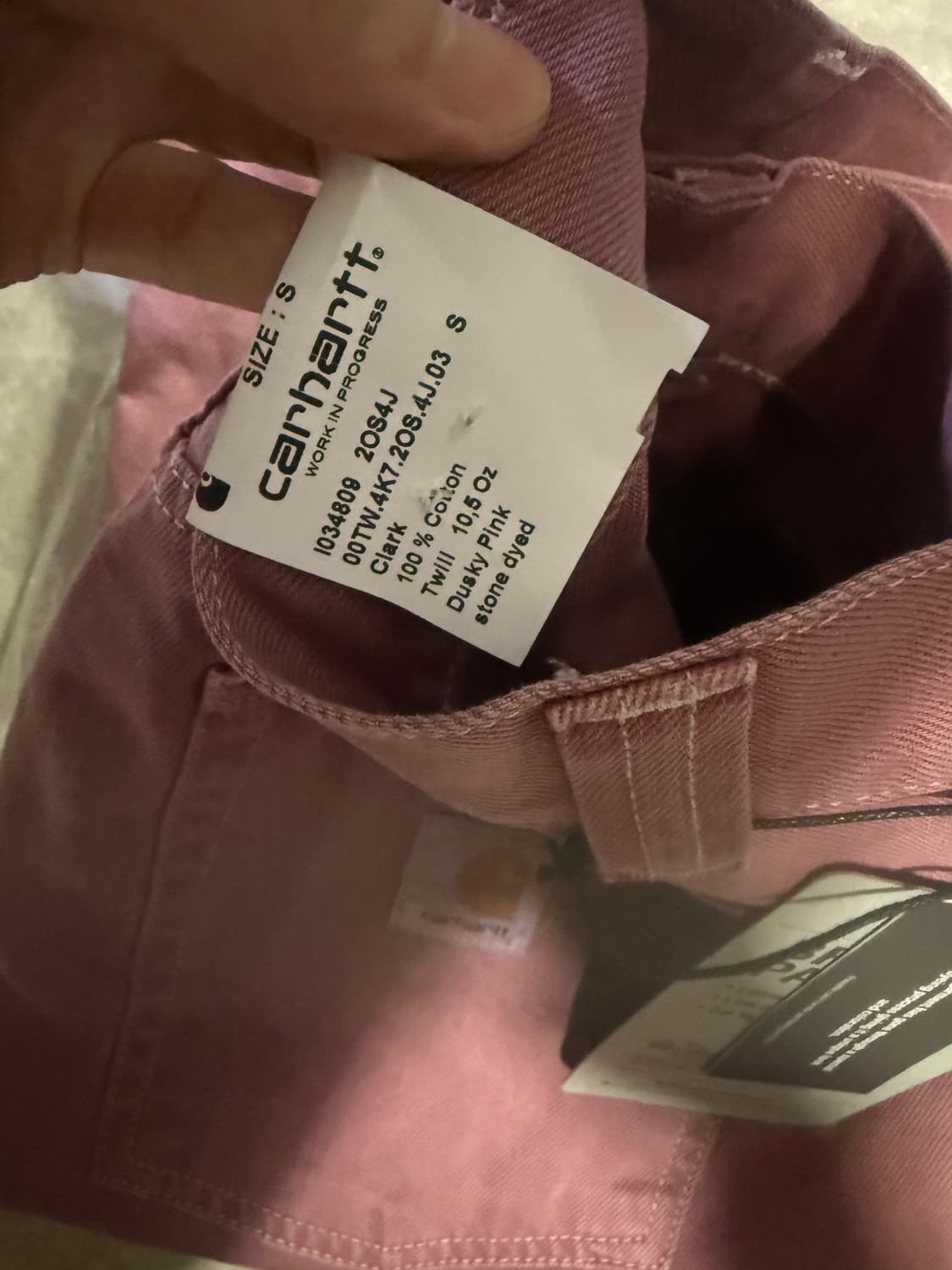 S사이즈 칼하트WIP 브랜든 팬츠 더스티 핑크 상품이미지2
