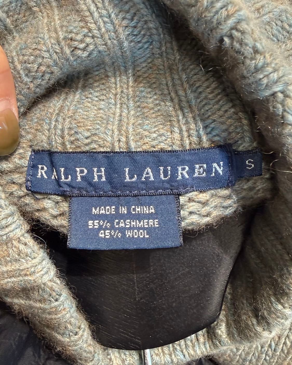 폴로 랄프로렌 그린 캐시미어 혼방 버튼 가디건  상품이미지8