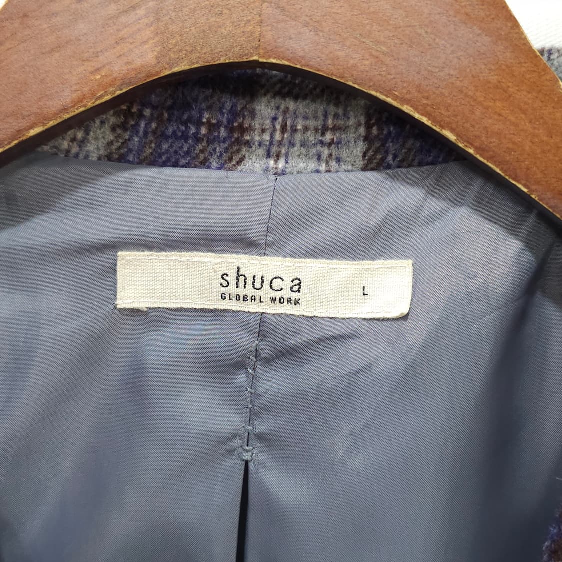 shuca GLOBAL WORK 체크울 코트- 우먼L 상품이미지6