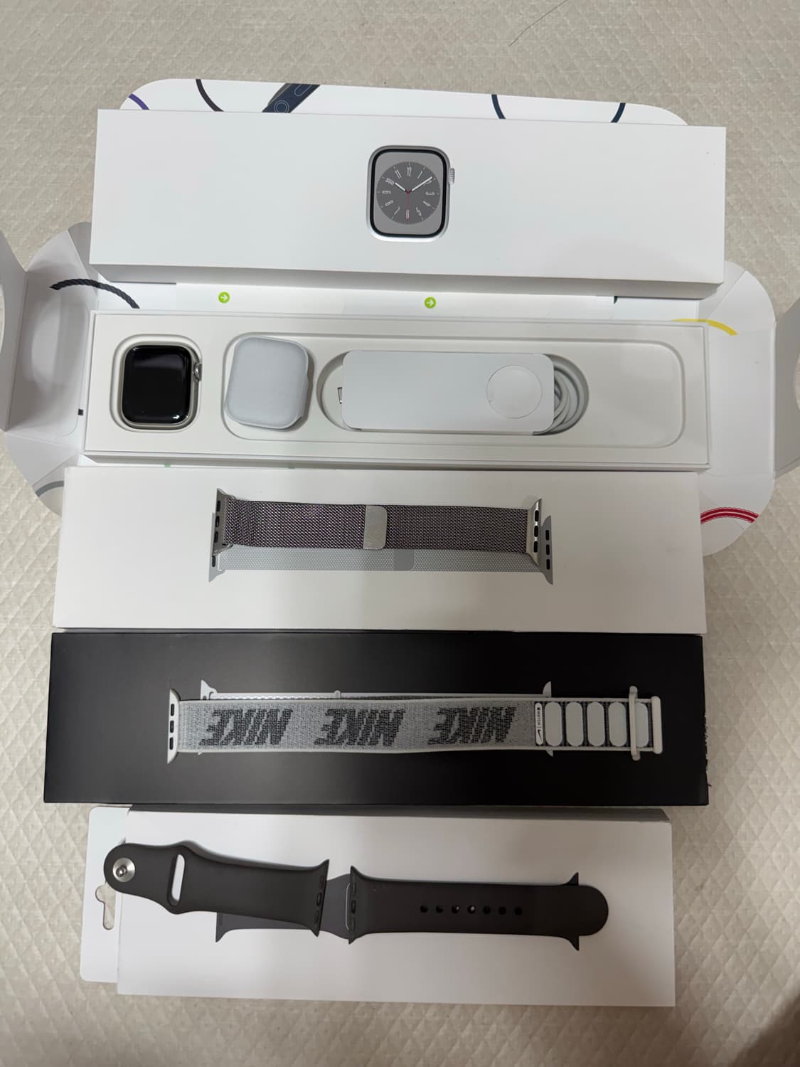 애플워치8 스테인리스스틸 실버 셀룰러 41mm 상품이미지1