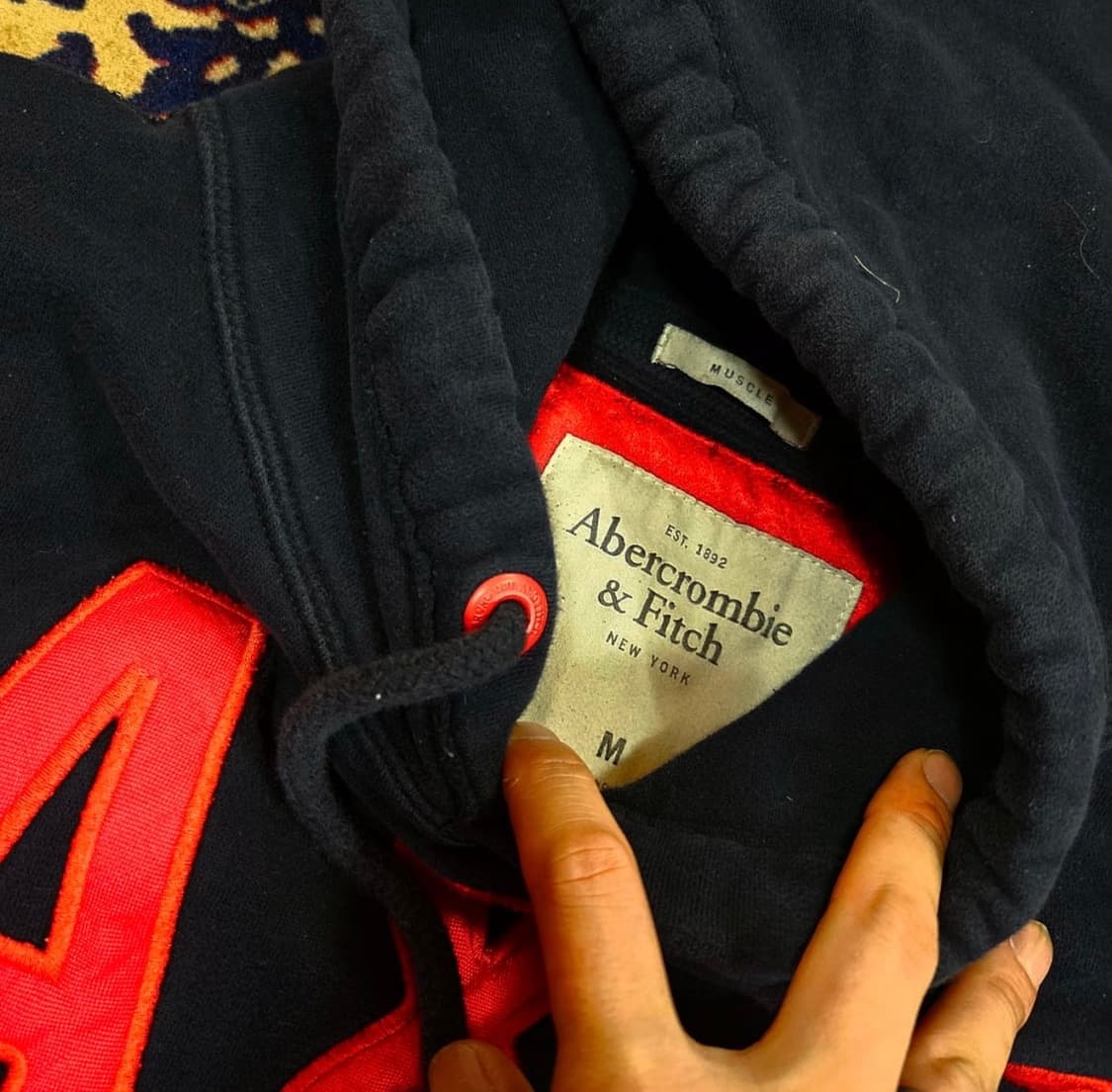 아베크롬비 A&F1892 빅로고 후드티셔츠 M size 상품이미지3