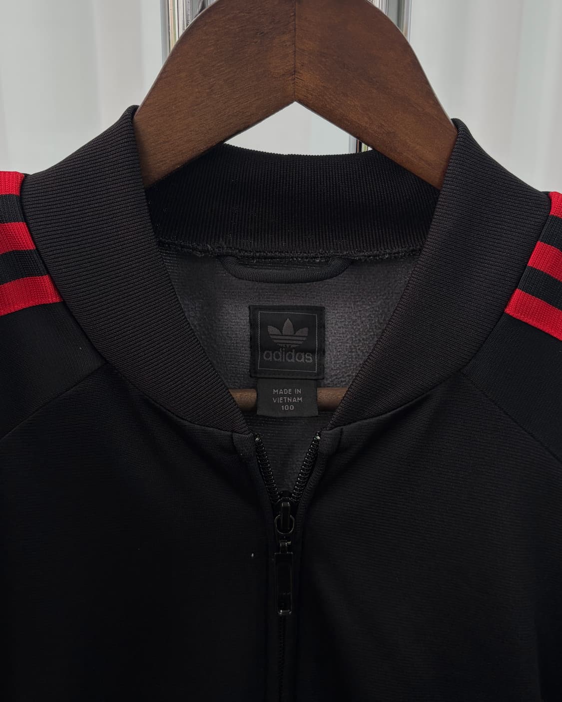 [L]아디다스 슈퍼스타 검빨 블랙 레드 트랙탑 져지 상품이미지5