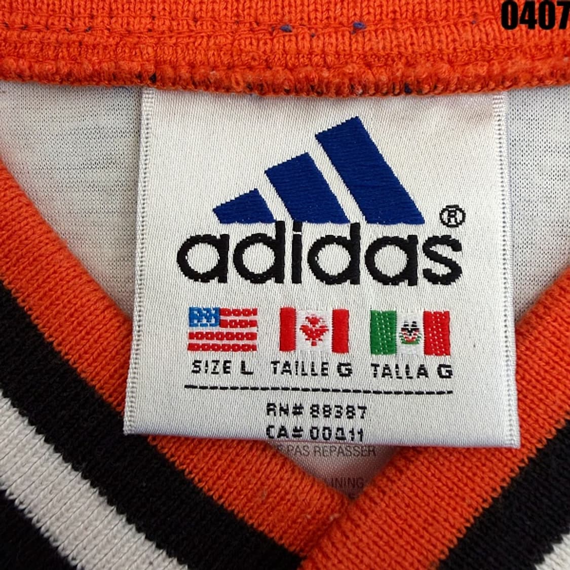 아디다스 브이넥 풀오버 바람막이 자켓 L 0407 상품이미지4