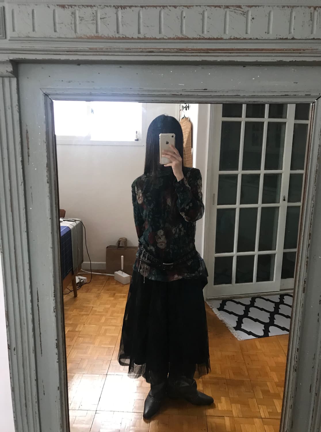 vintage pattern sha skirt 상품이미지4