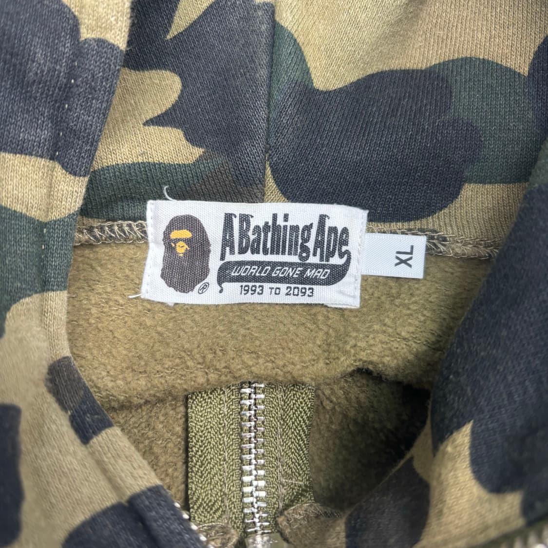 베이프 컬리지 카모 풀 오버 후드집업 XL 상품이미지7