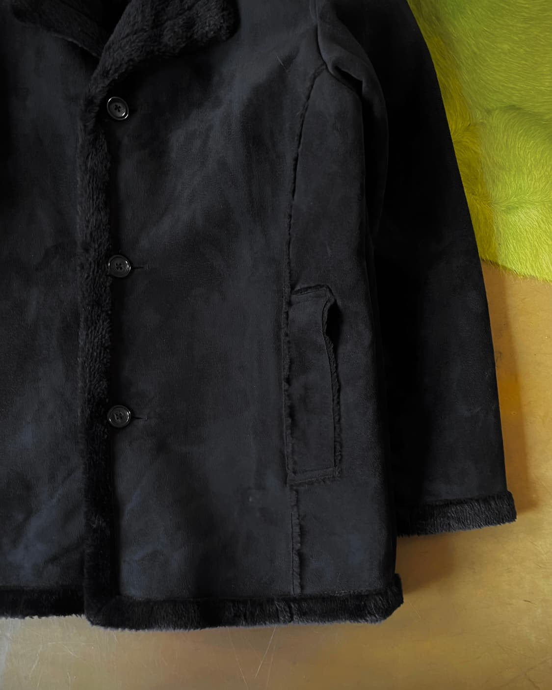 90-00s MFE Japan Black Leather Fur Coat 상품이미지6