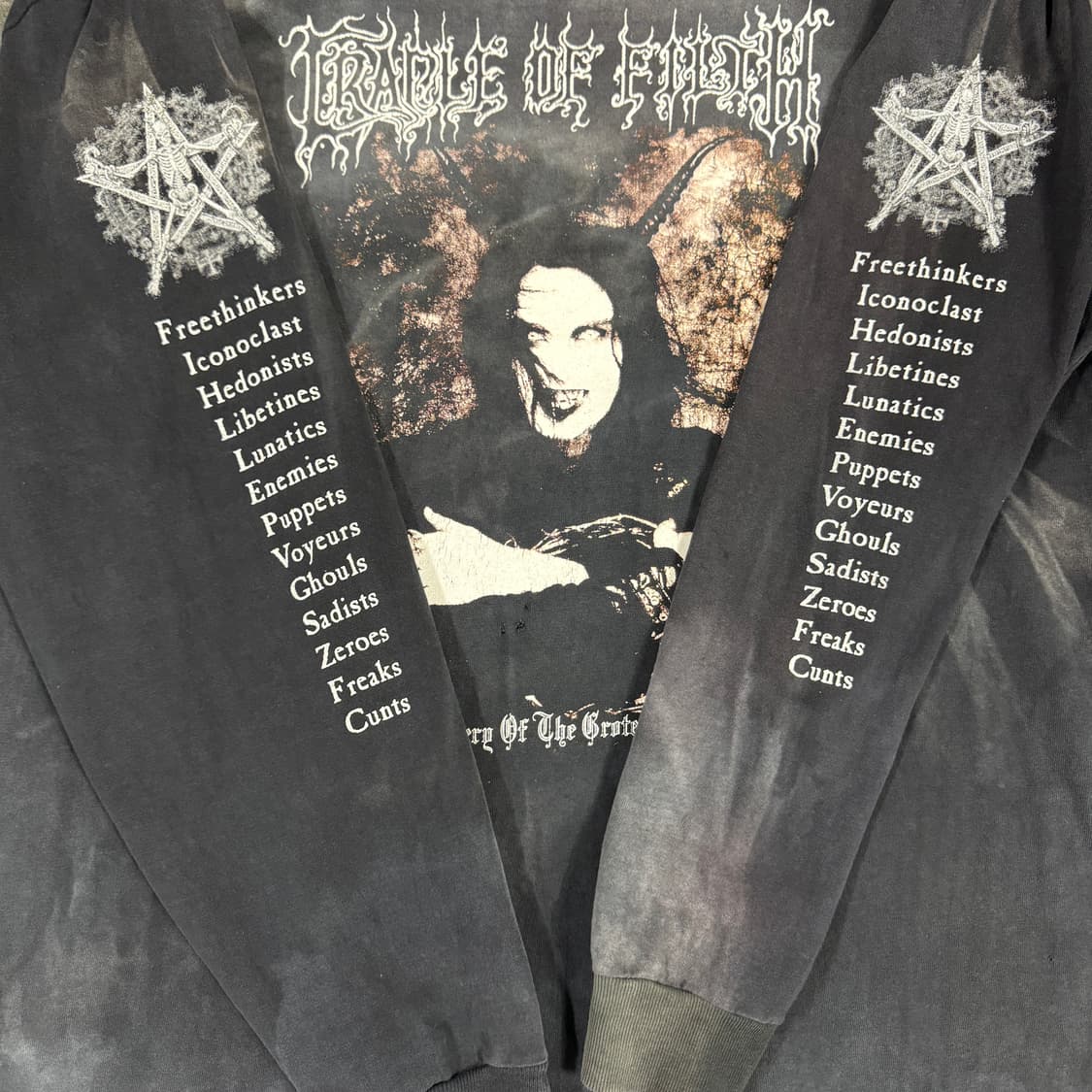 빈티지 90s 크레이들 오브 필스 롱슬리브 티셔츠 상품이미지5