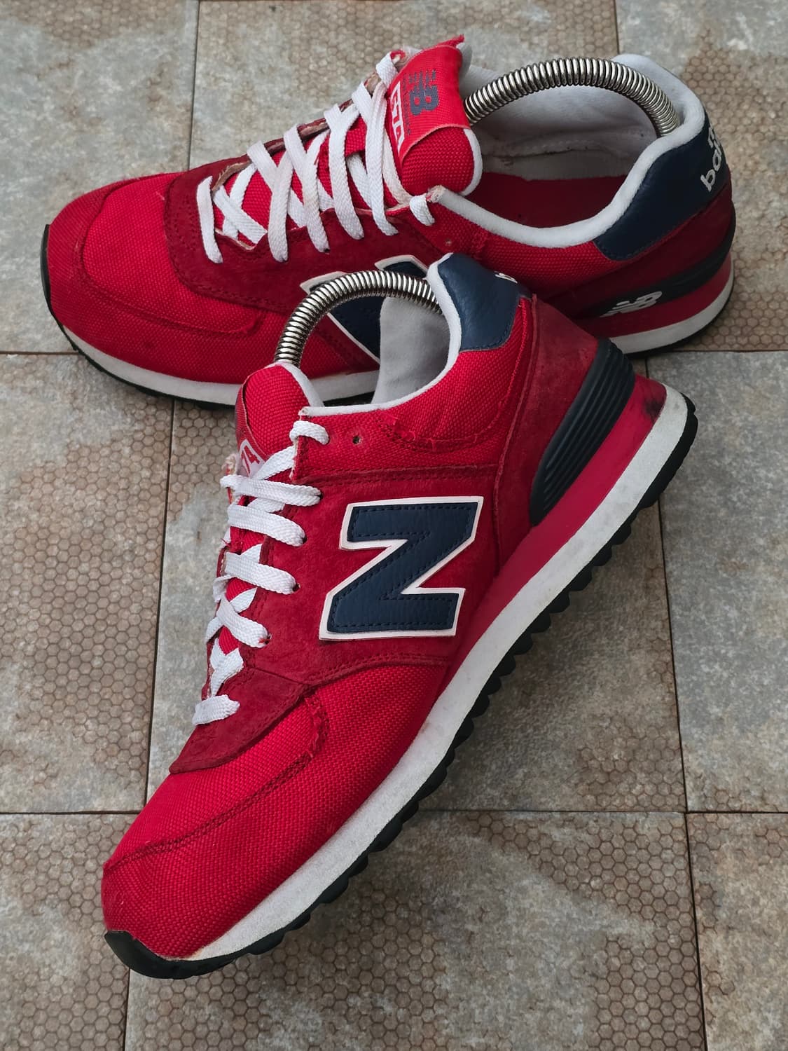 (270)뉴발란스 빈티지 574 레드 네이비  상품이미지6