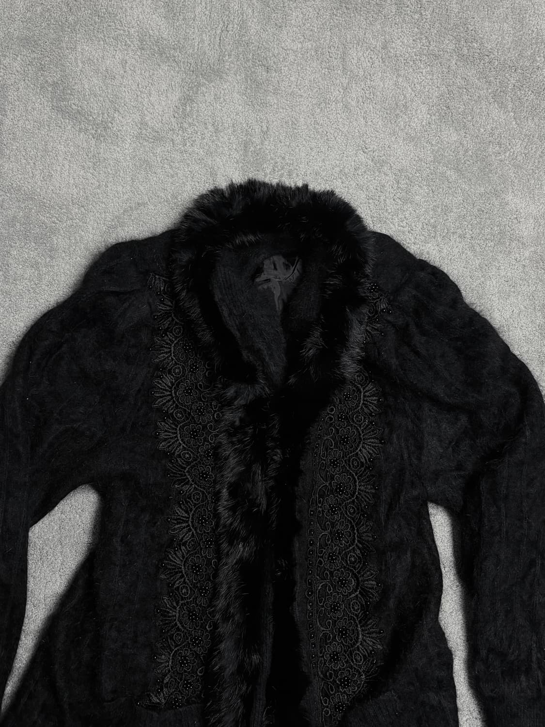 Vintgae Dark gothic punk fur jacket 상품이미지3