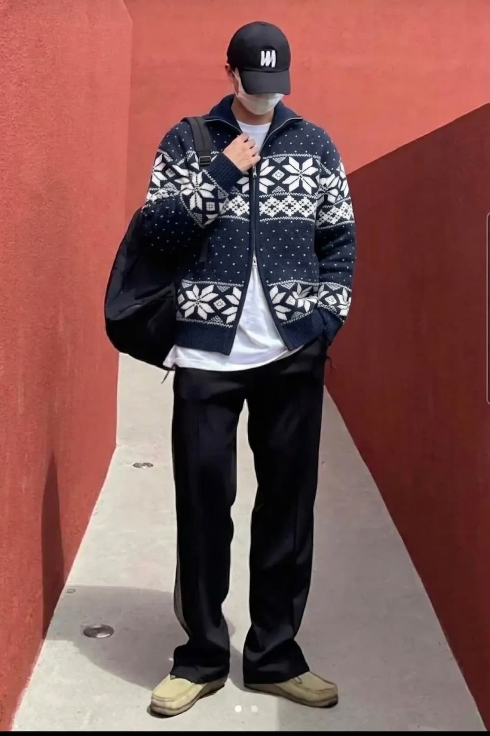 노르딕 2WAY 니트 집업 상품이미지2