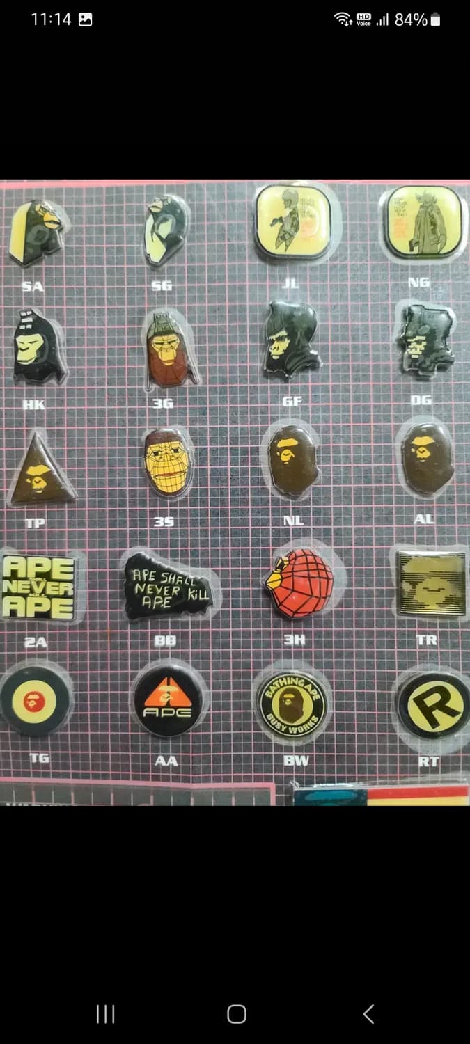 1999년 BAPE LOGO 핀  배지 세트# 상품이미지5