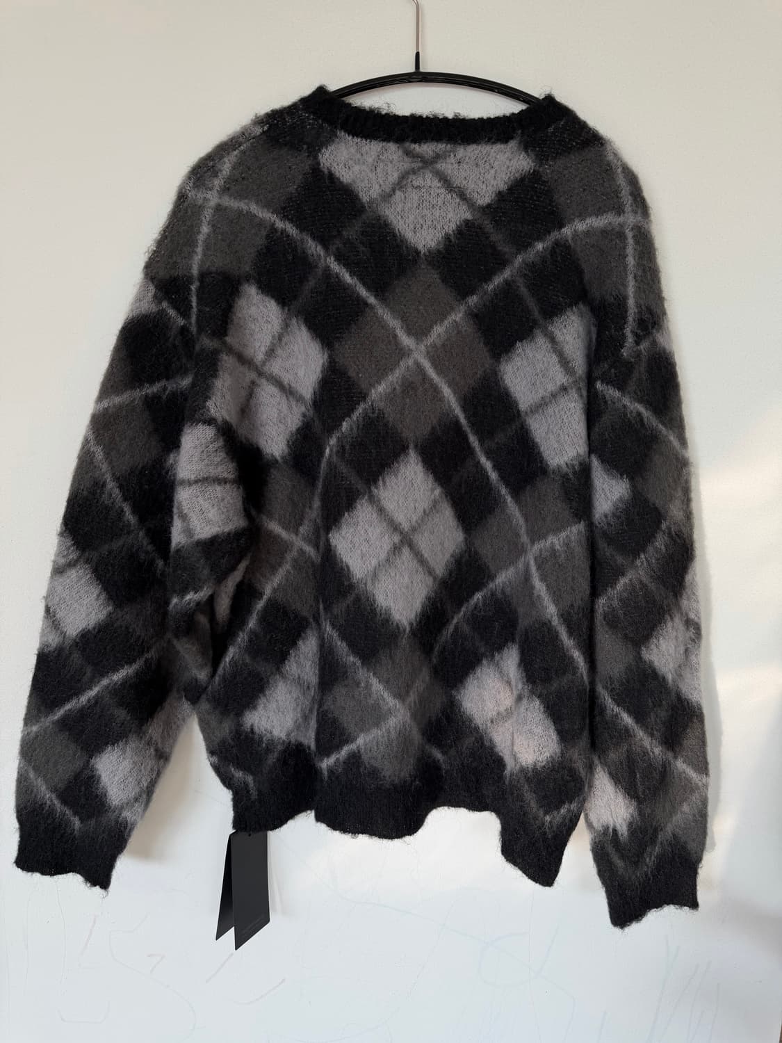 새상품)) 네이버후드 아가일패턴 모헤어 스웨트 S 상품이미지4