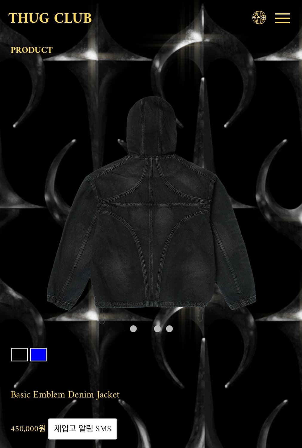 떠그클럽 데님 후드 자켓 (미개봉새상품) 상품이미지4