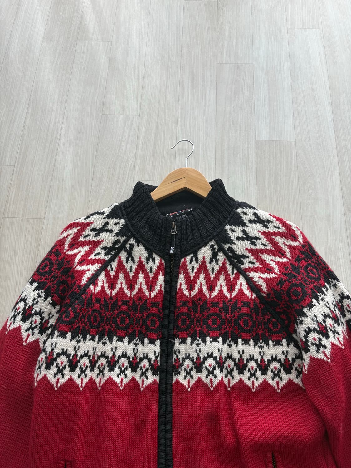 빈티지 노르딕 니트 집업 상품이미지2