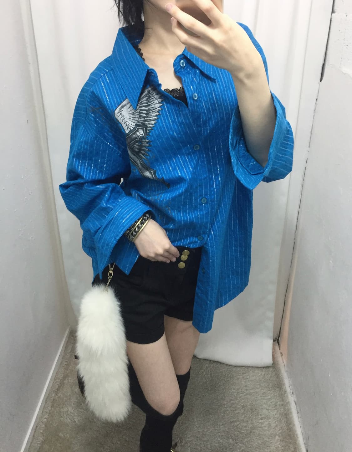 블루 펑크 셔츠 세트 🐟🪽 상품이미지2