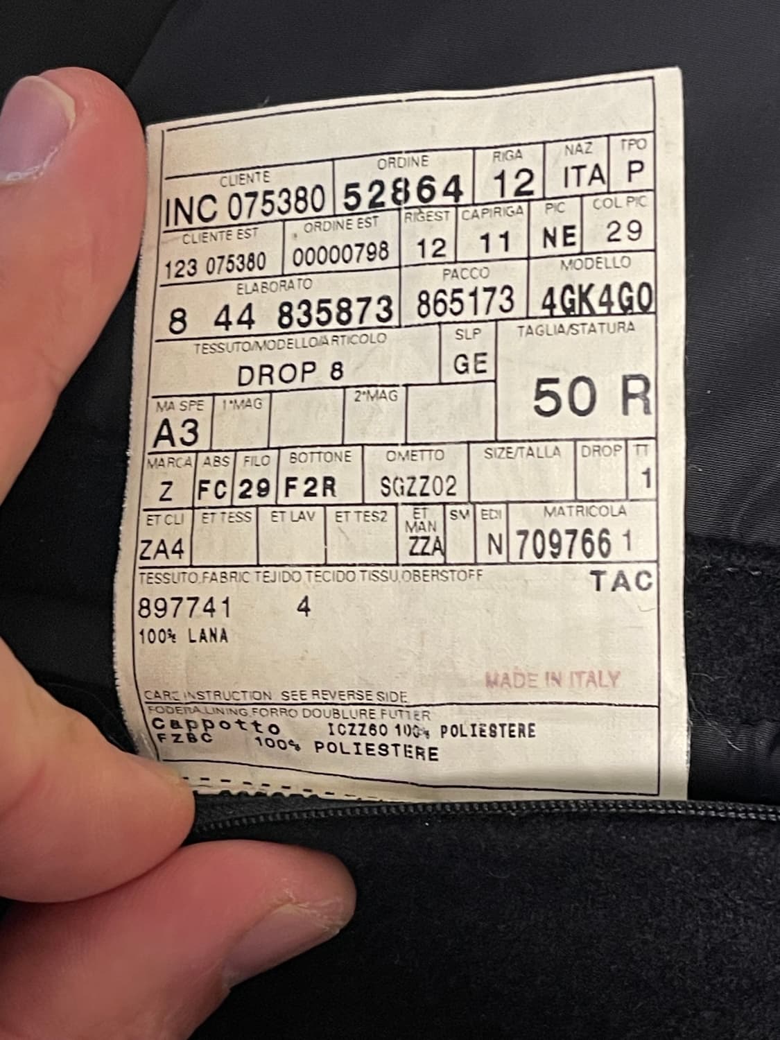 에르메네질도 제냐 지 제냐 (Z ZEGNA) 코트 블랙 50R 8drop 상품이미지9