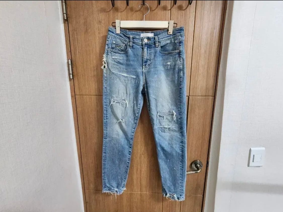 (29)플랙 데미지 데님 팬츠 청바지 상품이미지1